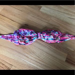 Multi color bandeau bikini top